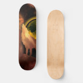 WOLF HOWLF IN RUIMTEMOON GALAXY PERSOONLIJK SKATEBOARD (Voorkant)
