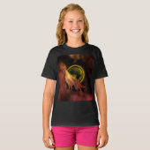 WOLF HOWLF IN SPACE MOON GALAXY T-Shirt (Voorkant volledig)