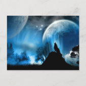 Wolf Howling aan Briefkaart van 2 Moons (Voorkant)