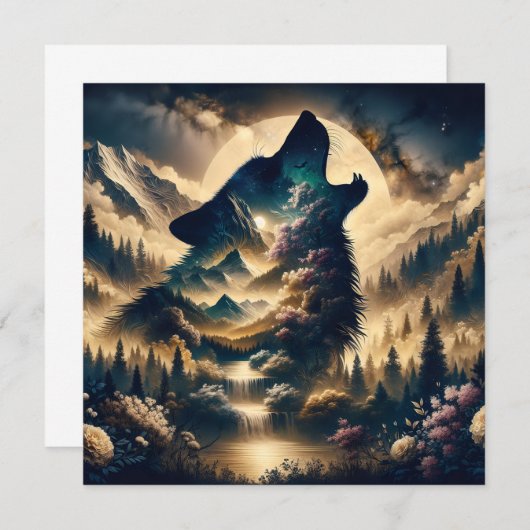 Wolf Howling at the Moon (Voorkant / Achterkant)