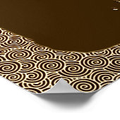 Wolf Howling at the Moon in Brown and Tan Poster (Hoek)