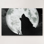 Wolf Howling at the Moon Legpuzzel (Horizontaal)