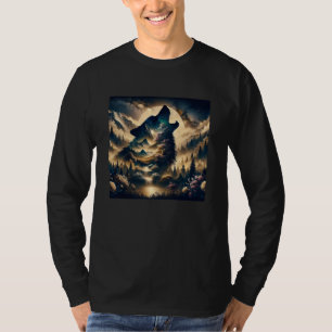 Wolf Howling at the Moon T-shirt