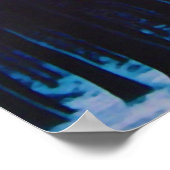 Wolf Howling bij de Full Blue Moon Poster (Hoek)