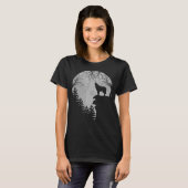 Wolf Howling bij de maan T-shirt (Voorkant volledig)
