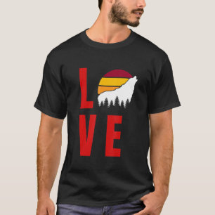 Wolf Howling bij de zon Wolf Howling Wolf T-shirt