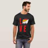Wolf Howling bij de zon Wolf Howling Wolf T-shirt (Voorkant volledig)