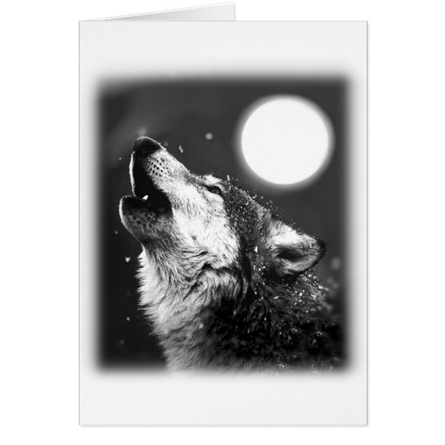 Wolf Howling bij Moon (Voorkant)