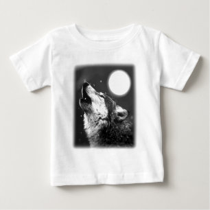 Wolf Howling bij Moon