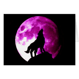 Wolf Howling bij Moon