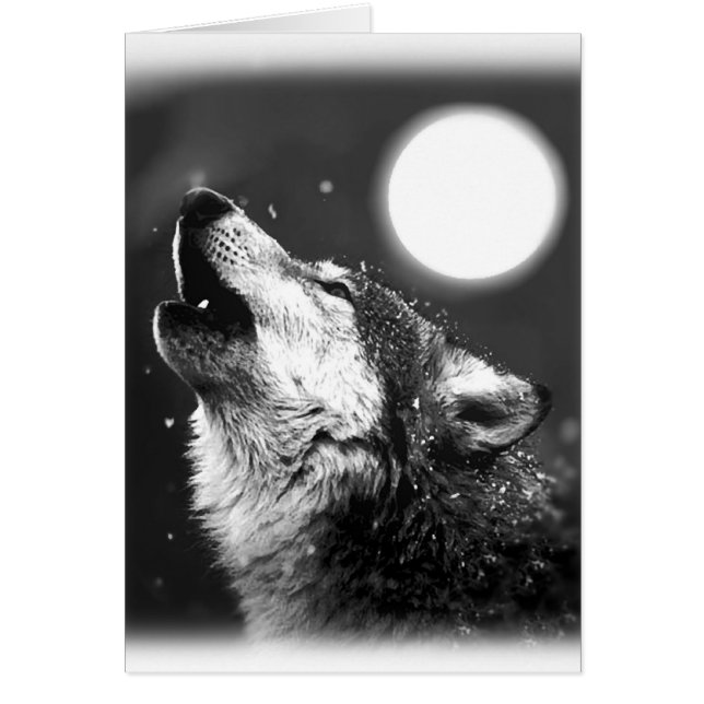 Wolf Howling bij Moon (Voorkant)