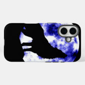 Wolf Howling bij Moon Case-Mate iPhone Case (Achterkant (horizontaal))