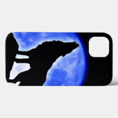 Wolf Howling bij Moon Case-Mate iPhone Case (Achterkant (horizontaal))