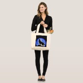 Wolf Howling bij Moon Grote Tote Bag (Voorkant (model))