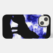 Wolf Howling bij Moon iPhone Hoesje (Achterkant horizontaal)