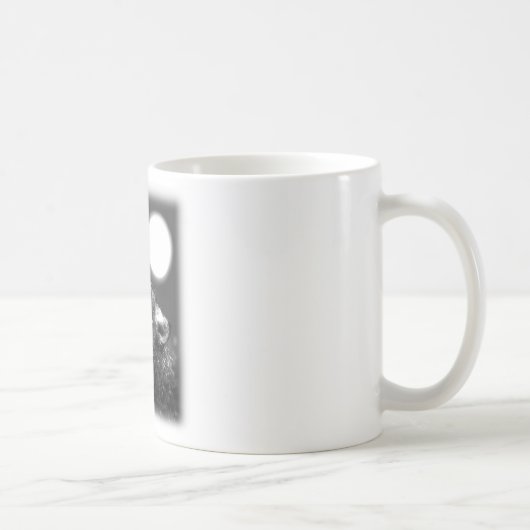 Wolf Howling bij Moon Koffiemok (Rechts)