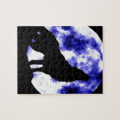 Wolf Howling bij Moon Legpuzzel (Horizontaal)
