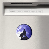 Wolf Howling bij Moon Magneet (Insitu (Vaatwasser))