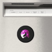 Wolf Howling bij Moon Magneet (Insitu (Vaatwasser))