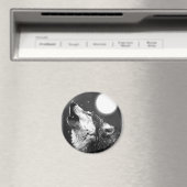 Wolf Howling bij Moon Magneet (Insitu (Vaatwasser))