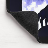 Wolf Howling bij Moon Muismat (Hoek)