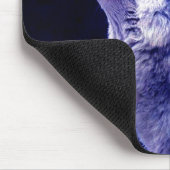 Wolf Howling bij Moon Muismat (Hoek)