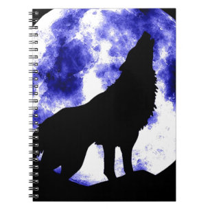 Wolf Howling bij Moon Notitieboek