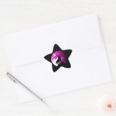 Wolf Howling bij Moon Star Sticker (Envelop)
