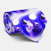 Wolf Howling bij Moon Stropdassen (Opgerold)