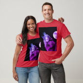 Wolf Howling bij Moon T-shirt (Unisex)