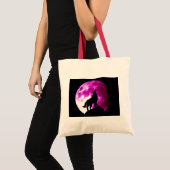 Wolf Howling bij Moon Tote Bag (Voorkant (product))