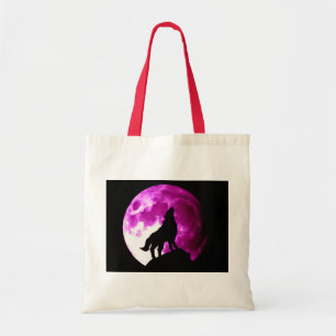 Wolf Howling bij Moon Tote Bag