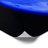Wolf Howling Blue Full Moon Night Poster (Hoek)