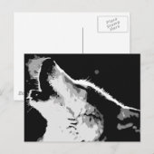 Wolf Howling Briefkaart (Voorkant / Achterkant)