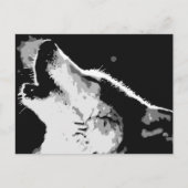 Wolf Howling Briefkaart (Voorkant)