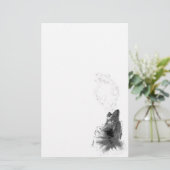 Wolf Howling Briefpapier (Staand voorkant)
