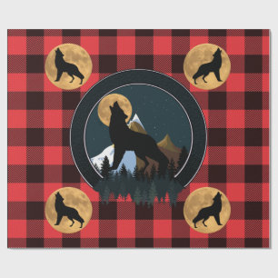 Wolf Howling Full Moon Cadeaupapier