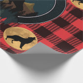 Wolf Howling Full Moon Cadeaupapier (Hoek)