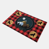 Wolf Howling Full Moon Deuren Mat (Schuin)