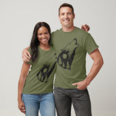 Wolf Howling Full Moon Forest Silhouette T-shirt (Unisex)