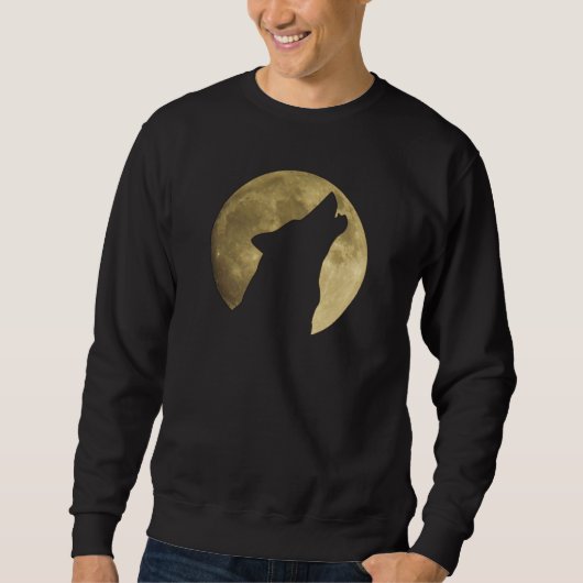 Wolf Howling Full Moon Sweatshirt (Voorkant)