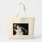 Wolf Howling Grote Tote Bag (Voorkant)