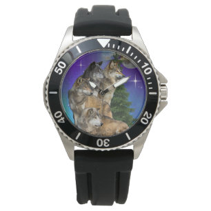 Wolf Howling Horloge