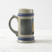 Wolf Howling in de Moon stein Bierpul (Links)