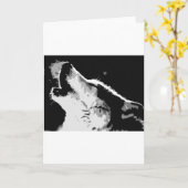 Wolf Howling Kaart (Gele Bloem)