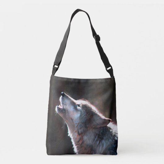 Wolf Howling Lone Wolf Crossbody Tas (Achterkant)