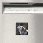 Wolf Howling Lone Wolf Magneet (Insitu (Vaatwasser))
