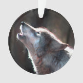 Wolf Howling Lone Wolf Ornament (voorkant)
