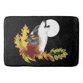 Wolf Howling Moon Badmat (Voorkant)