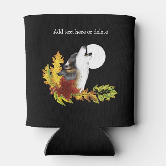 Wolf Howling Moon Blikjeskoeler (Achterkant)